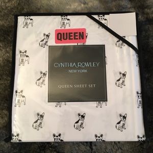 Cynthia Rowley French Bulldog Frenchie Queen Sheet